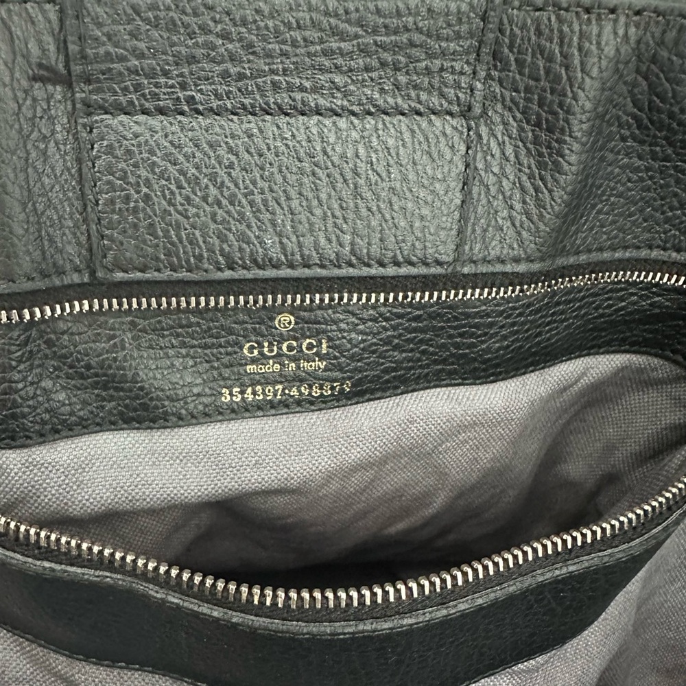 Gucci Black Leather Tote Bag - Picture 9 of 11